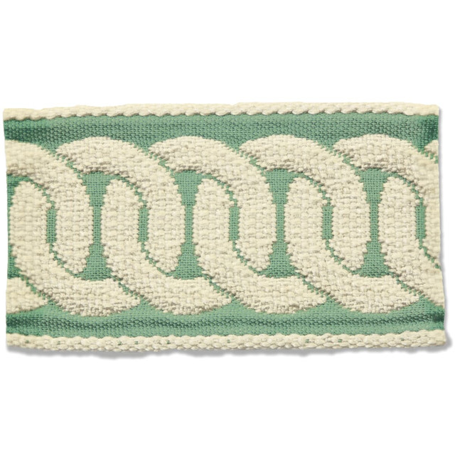 Edderton 1 Seaspray by Stout Designer Trim New World Tapes & Borders 100% Spun Viscose FRANCE Horizontal: 1.5 and Vertical: 0 2 in - Swanky Fabrics -