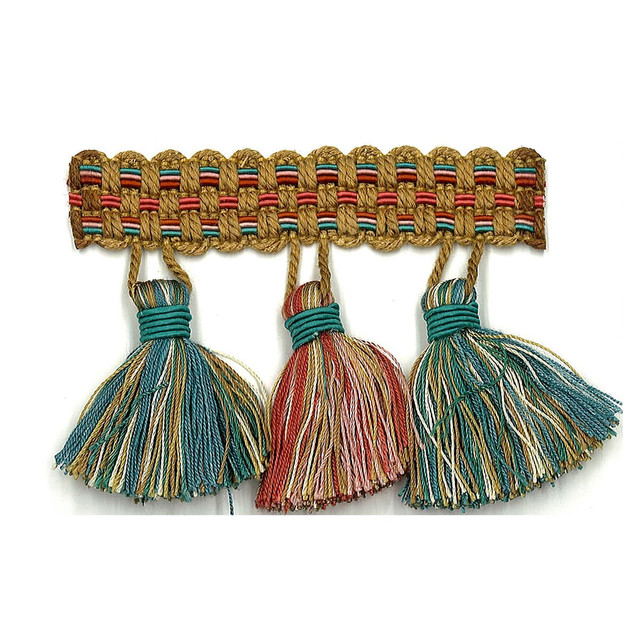 Sponsor 16 Lagoon by Stout Designer Trim Art Of Design Trim-2 Tassel Fringe 100% Spun Viscose CHINA Horizontal: 0 and Vertical: 0 3 in - Swanky Fabrics -