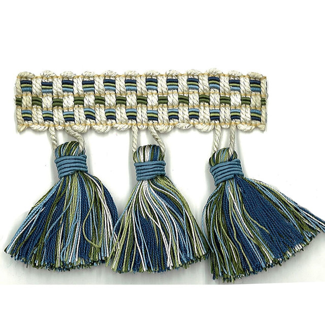 Sponsor 23 Marine by Stout Designer Trim Art Of Design Trim-2 Tassel Fringe 100% Spun Viscose CHINA Horizontal: 0 and Vertical: 0 3 in - Swanky Fabrics -
