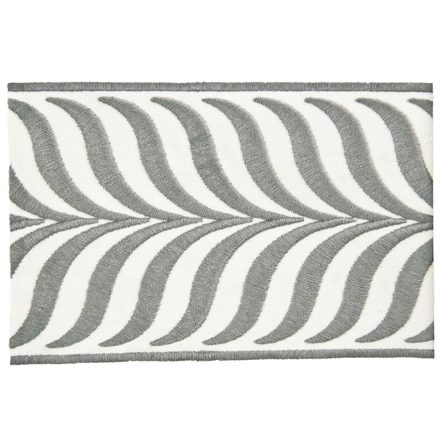 Martin 13 Grey by Stout Designer Trim Distinction Tapes 100% Polyester CHINA Horizontal: 3.5 and Vertical: 0.625 3.5 in - Swanky Fabrics -