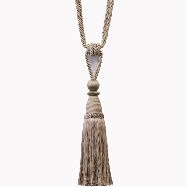 Alhambra 4 Linen by Stout Designer Trim Art Of Design Trim-2 Tassel Fringe 85% Spun Viscose 15% Cotton CHINA Horizontal: 0 and Vertical: 0 12 in - Swanky Fabrics -