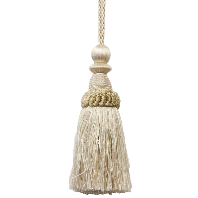 Battersea 31 Ivory by Stout Designer Trim Art Of Design Trim-2 Tassel Fringe 100% Spun Viscose CHINA Horizontal: 0 and Vertical: 0 5.5 in - Swanky Fabrics -