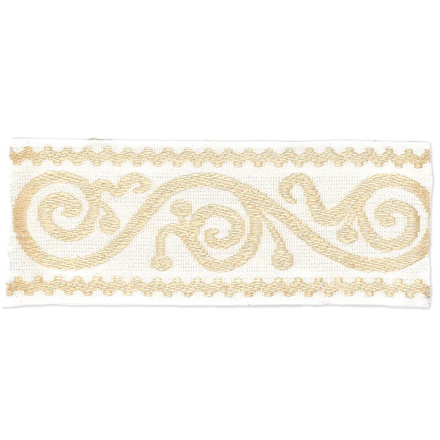 Delilah 3 Ivory by Stout Designer Trim Harmony Trim 58% Polyester 42% Spun Viscose CHINA Horizontal: 0 and Vertical: 0 2.5 in - Swanky Fabrics -