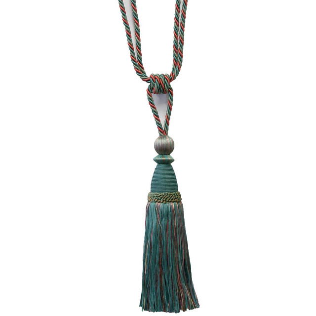 Alhambra 16 Lagoon by Stout Designer Trim Art Of Design Trim-2 Tassel Fringe 85% Spun Viscose 15% Cotton CHINA Horizontal: 0 and Vertical: 0 12 in - Swanky Fabrics -