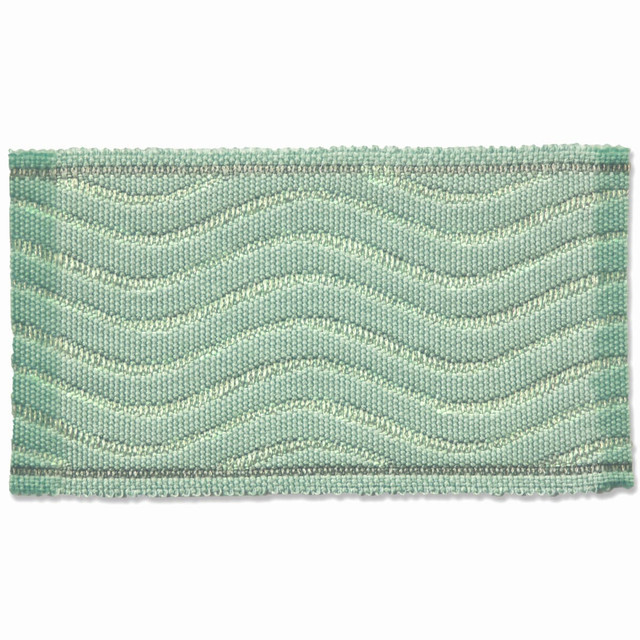 Signature 3 Aqua by Stout Designer Trim New World Tapes & Borders 91% Spun Viscose 9% Metallic CHINA Horizontal: 0 and Vertical: 0 2 in - Swanky Fabrics -