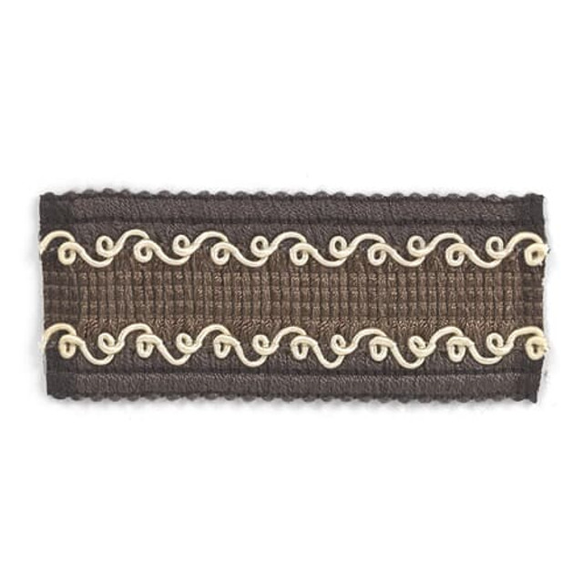 Chadwick 7 Flint by Stout Designer Trim PETITE EXPRESSIONS TRIM 78%SVI 12%POL 10%COT CHINA </p><p>Repeat: 0 1.5 in - Swanky Fabrics -