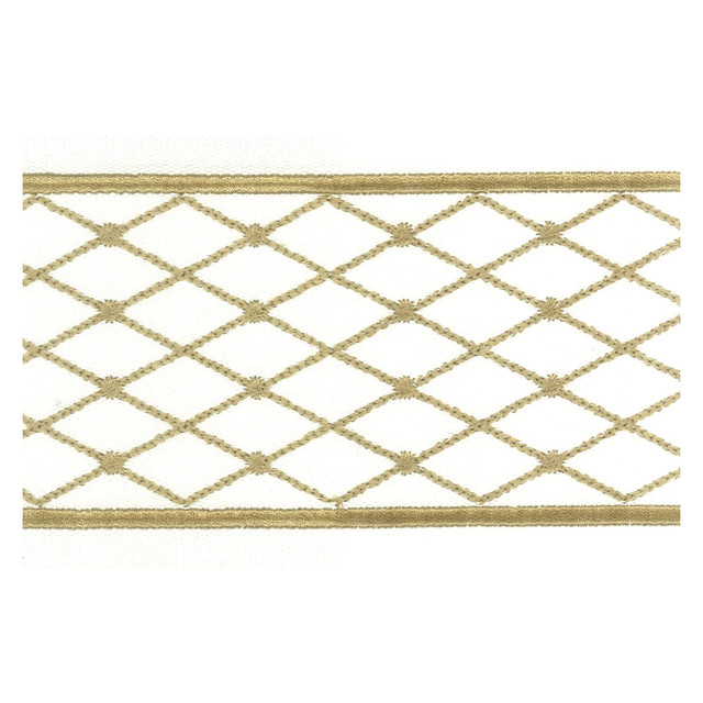 Aloof 5 Mica by Stout Designer Trim Illumination Trim 100% Cotton 100% SVT INDIA Horizontal: 1.25 and Vertical: 0 4 in - Swanky Fabrics -