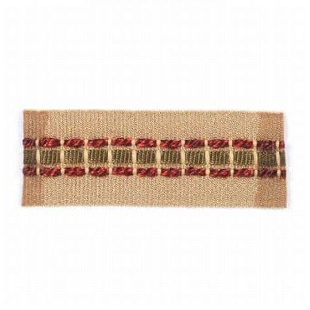 Blarney 4 Cranberry by Stout Designer Trim INSPIRATIONS TRIM 52%SVI 31%ACT 17%POL ITALY </p><p>Repeat: 0 1.15 in - Swanky Fabrics -