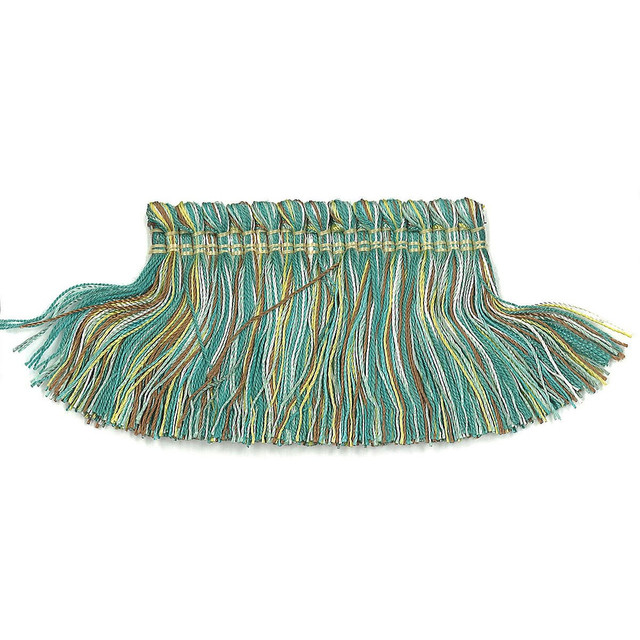 Debonair 27 Pacific by Stout Designer Trim Art Of Design Trim-2 Brush Fringe 100% Spun Viscose CHINA Horizontal: 0 and Vertical: 0 2 in - Swanky Fabrics -