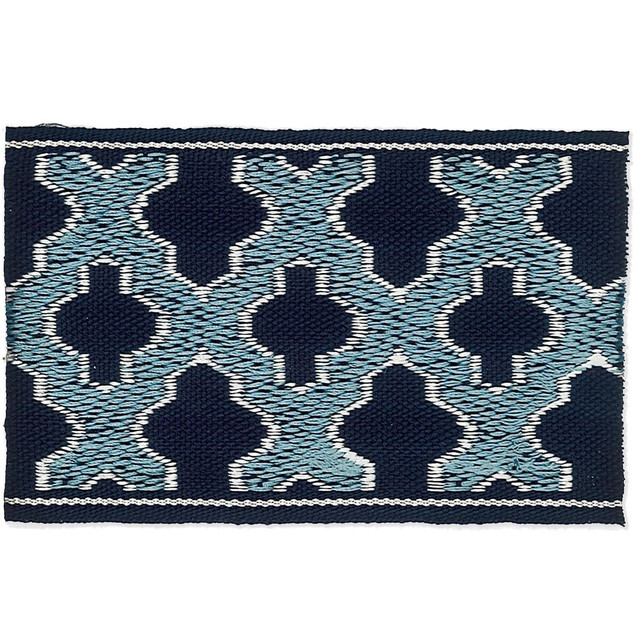 Elusive 1 Navy by Stout Designer Trim Harmony Trim 59% Spun Viscose 41% Polyester CHINA Horizontal: 0 and Vertical: 0 2.5 in - Swanky Fabrics -
