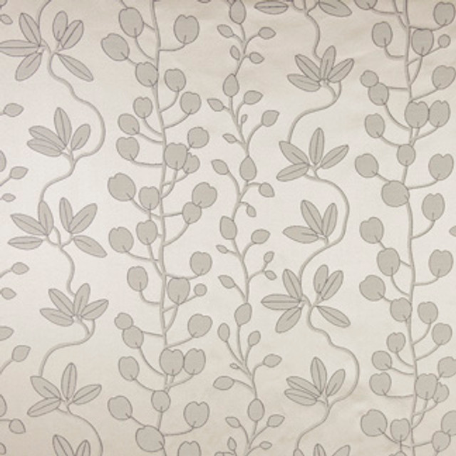 Kalani Gray Mist by Carole Designer Fabric Alabaster Allure 74% Polyester, 26% Rayon Woven In USA Passes 21,000 Double Rubs Wyzenbeek Horizontal: 28 5/8" and Vertical: 28" 58" - Swanky Fabrics -