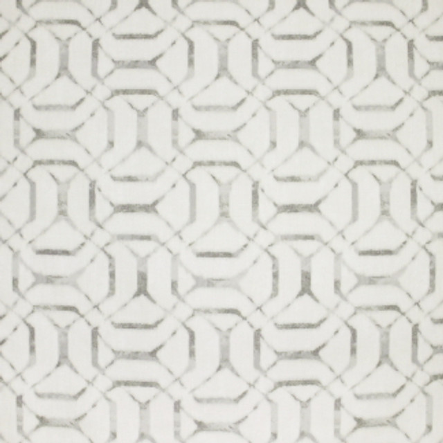 Partition Silver by Carole Designer Fabric Waterfront 100% Cotton, Stain Repellent India Passes 15,000 Double Rubs Wyzenbeek Horizontal: 13 1/2" and Vertical: 25 1/4" 55" - Swanky Fabrics -