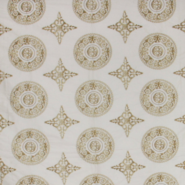 In The Moment Beige by Carole Designer Fabric Golden Sunrise 85% Viscose, 15% Polyester India N/A Horizontal: 10" and Vertical: 7 1/2" 51" - Swanky Fabrics -