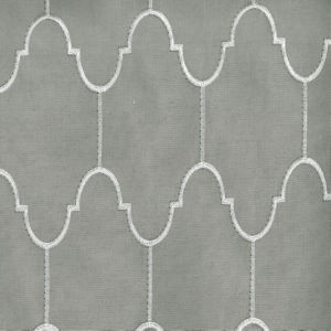 Hamilton Grey White by Norbar Designer Fabric 85% RAYON 15% POLYESTER 7 3/4"V - 8 1/2"H 54 - Swanky Fabrics -