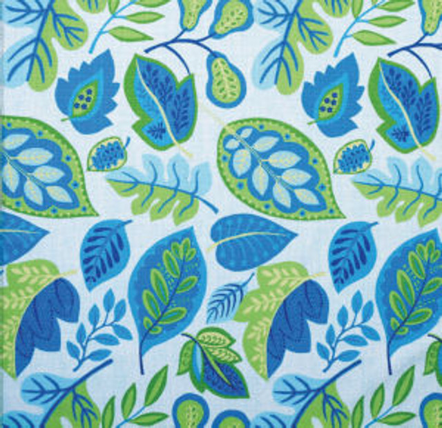 Shanty Turq by Norbar Designer Fabric PRISM BRIGHTS 100% POLYESTER CHINA 22"V 13 1/2"H 54 - Swanky Fabrics -