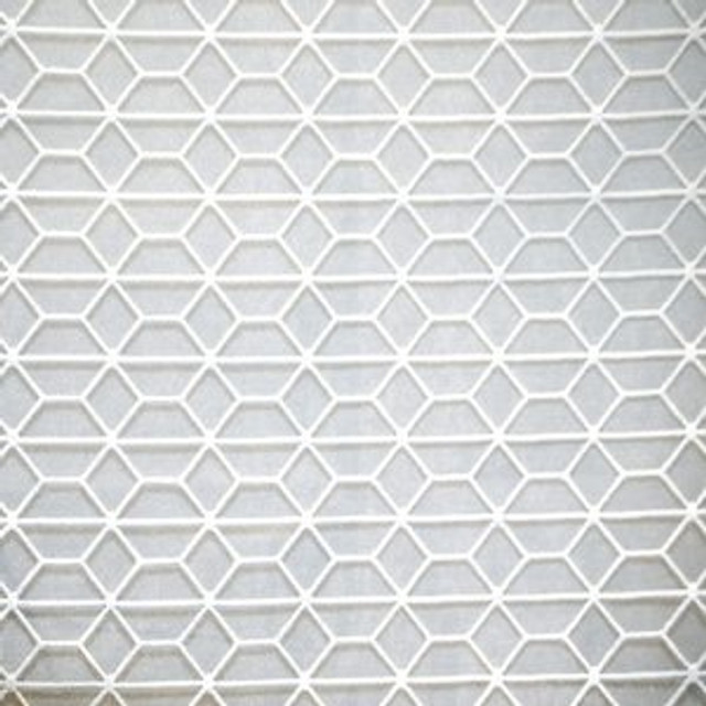 Walden White Pfp by Norbar Designer Fabric ALLURE 100% POLYESTER TURKEY 1"V - 1 7/8"H 105" - Swanky Fabrics -
