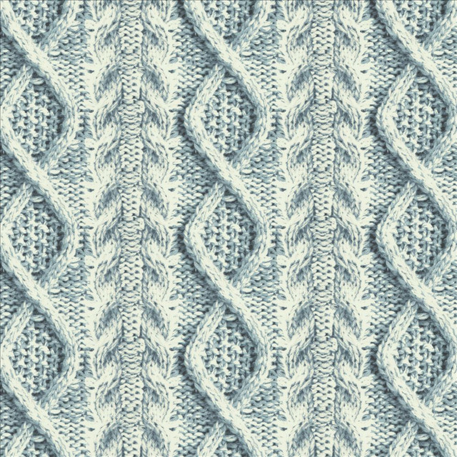 Cable Knit Indigo  by Kasmir Designer Fabric 1458 100% Cotton
 CHINA 11,500 Wyzenbeek Double Rubs Horizontal: 7 inches and Vertical: 4 2/8 inches 57  - Swanky Fabrics -