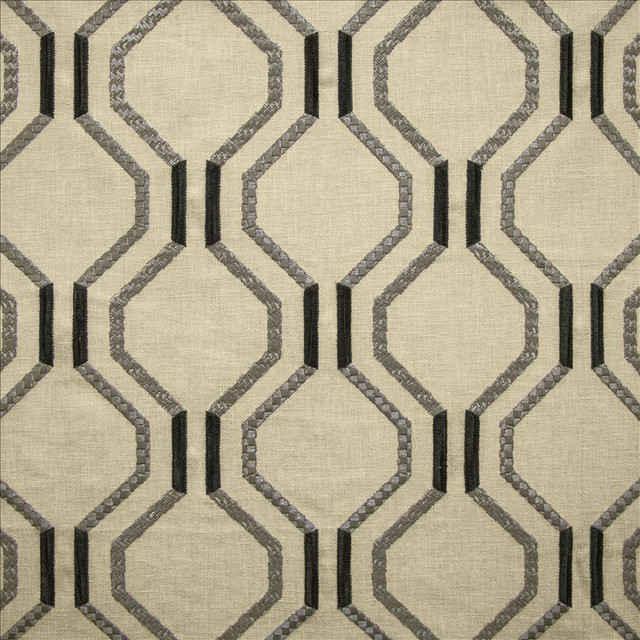 Fashion Forward Coal  by Kasmir Designer Fabric 1457 52% Cotton
48% Polyester
 INDIA 30,000 Wyzenbeek Double Rubs Horizontal: 6 4/8 inches and Vertical: 6 2/8 inches 55  - Swanky Fabrics -