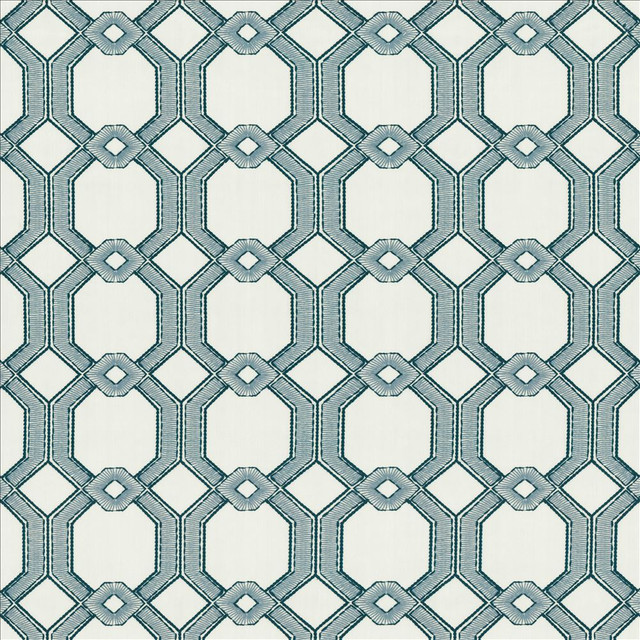 High Line Delft  by Kasmir Designer Fabric 1454 100% Polyester
 INDIA Not Tested Horizontal: 6 6/8 inches and Vertical: 6 4/8 inches 54  - Swanky Fabrics -