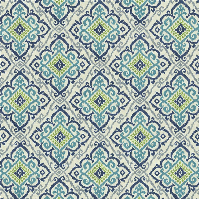 Oswego Capri Blue  by Kasmir Designer Fabric 1453 75% Cotton
25% Linen
 PAKISTAN 20,000 Wyzenbeek Double Rubs Horizontal: 13 4/8 inches and Vertical: 25 inches 55  - Swanky Fabrics -