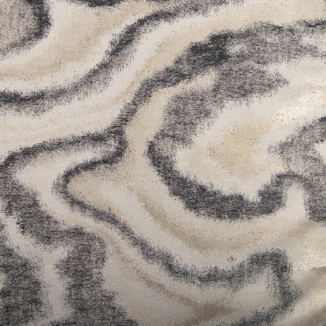 Matinee Charcoal by Norbar Designer Fabric PARAMOUNT 100% POLYESTER CHINA 32 1/4"V 14 1/2"H 118 - Swanky Fabrics -