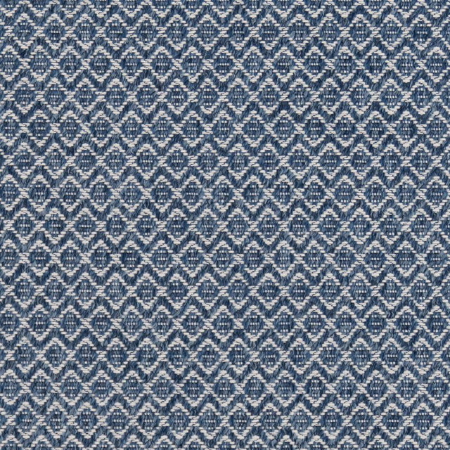 CB800-224 by Charlotte Designer Fabric Shades of Indigo 63% Olefin, 33% Cotton, 4% Polyester USA Exceeds 60,000 Wyzenbeek Rubs (Heavy Duty) Horizontal 1" x Vertical 1.5" 54 Inches - Swanky Fabrics -