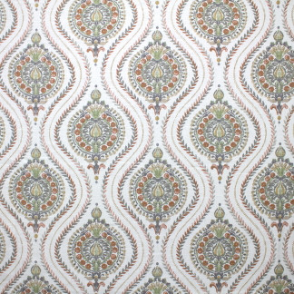 Once Again Persimmon by Carole Designer Fabric Bold Adventure 55% Linen, 45% Rayon China Passes 40,000 Double Rubs Wyzenbeek </p><p>Repeat: 13 1/2" V, 13 1/2" H 55" - Swanky Fabrics -