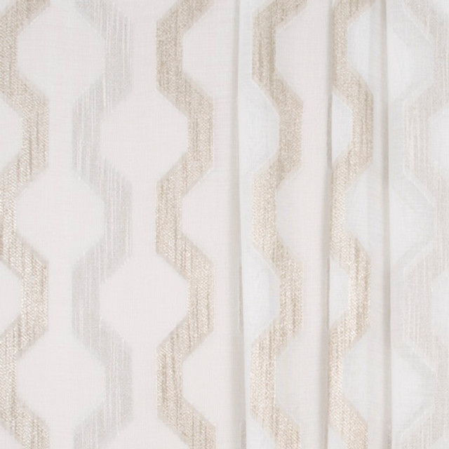 Two Paths Sand by Carole Designer Fabric Sheer Marvel 100% Polyester TURKEY N/A </p><p>Repeat: 7 1/2" V, 7 5/8" H 118" - Swanky Fabrics -