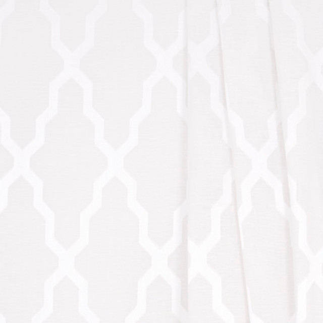 In The Path White by Carole Designer Fabric Sheer Marvel 90% Polyester, 10% Linen CHINA N/A </p><p>Repeat: 7 1/2" V, 14 1/2" H 118" - Swanky Fabrics -