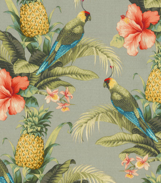 Beach Bounty Tangelo 801552 by Tommy Bahama Outdoor Designer Fabric - 100% Spun Polyester USA 51000 Horizontal: 25.25 and Vertical: 27 54 - Swanky Fabrics -