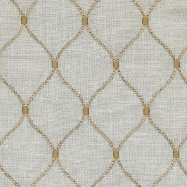 Deane Embroidery Gilded 700501 by Williamsburg Designer Fabric - 70%Rayon 30%Linen Embroid:100%Rayon India 39000 Horizontal: 6.25 and Vertical: 4.25 54 - Swanky Fabrics -