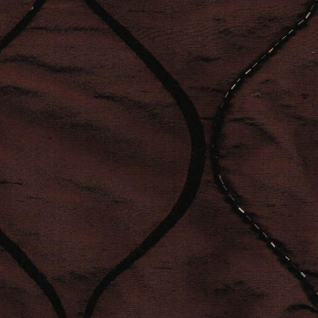 Hourglass Coffee by RM CoCo Designer Fabric Silk Roads - Wesco 100% SILK Horizontal: 7.75 and Vertical: 5.75 54.25 - Swanky Fabrics -