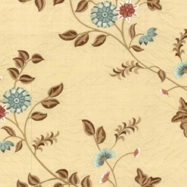 Gypsy Days Dove by RM CoCo Designer Fabric PURE INDULGENCE F05**** 100% SILK Horizontal: 17 and Vertical: 15.25 51 - Swanky Fabrics -