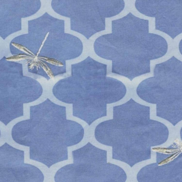 Buzz Word Blue Sky by RM CoCo Designer Fabric Bel Air - Wesco 100% COTTON Horizontal: 9 and Vertical: 11.75 54 - Swanky Fabrics -