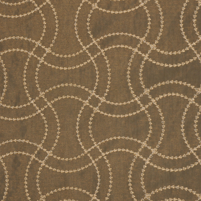 Katz Bronze by RM CoCo Designer Fabric Sheer Jazz 100% POLYESTER 15000 Horizontal: 6.25 and Vertical: 6.25 110 - Swanky Fabrics -