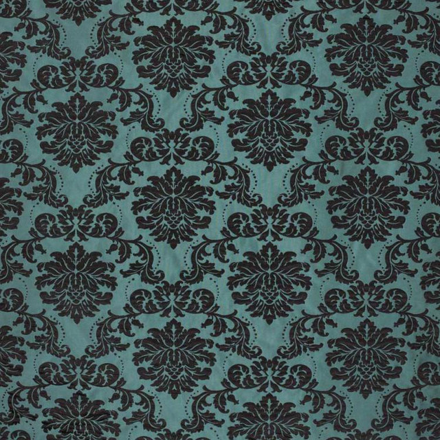 Nantucket Teal by RM CoCo Designer Fabric Charterhouse 100% Polyester Horizontal: 11.875 and Vertical: 9.921 58 - Swanky Fabrics -
