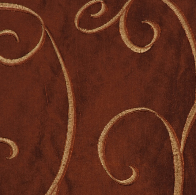 Dauphine Copper by RM CoCo Designer Fabric Parisian Nights 55% Polyester 45% Nylon Horizontal: 10.25 and Vertical: 11 53 - Swanky Fabrics -