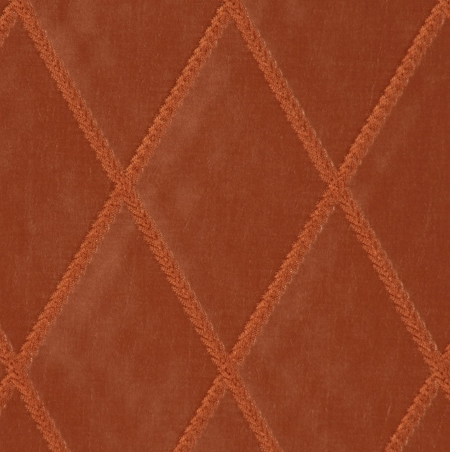 De Gaulle Pumpkin by RM CoCo Designer Fabric Parisian Nights 55% Polyester 45% Nylon Horizontal: 3.5 and Vertical: 5.75 57 - Swanky Fabrics -