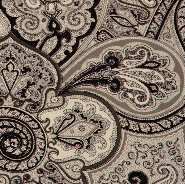 1504Cb Onyx by RM CoCo Designer Fabric Black/White 100% Cotton 20000 Horizontal: 9 and Vertical: 12.5 54 - Swanky Fabrics -