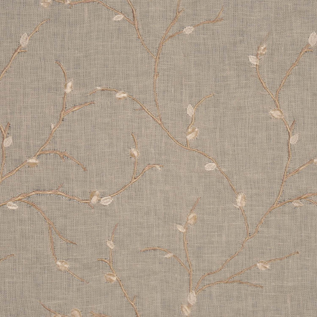 Wiig Flax by RM CoCo Designer Fabric Stand Up 100% Linen Emb: 100% Viscose Horizontal: 10.5 and Vertical: 11.5 57 - Swanky Fabrics -