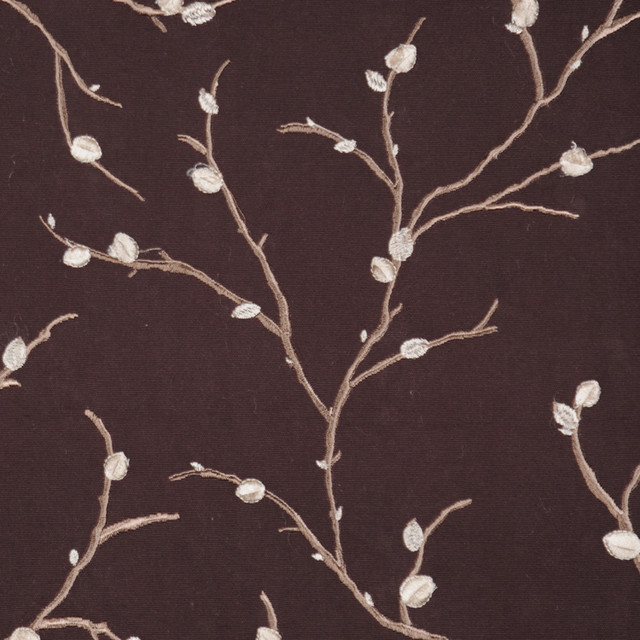 Everett Chocolate by RM CoCo Designer Fabric Berkshires 84% COTTON 16% VISCOSE Horizontal: 10.7 and Vertical: 11.5 54 - Swanky Fabrics -