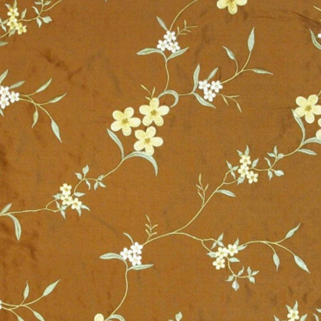Sweet Perfection Antique Copper by RM CoCo Designer Fabric CAPTURE THE SPIRIT S07**** 100% SILK Horizontal: 17 and Vertical: 15.25 51 - Swanky Fabrics -