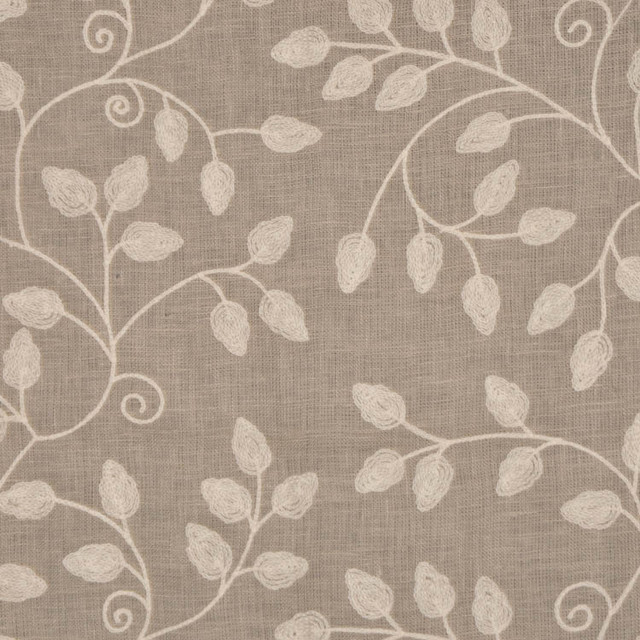 Jonah Flax by RM CoCo Designer Fabric Stand Up 100% Linen Emb: 100% Cotton Horizontal: 13 and Vertical: 10.5 57 - Swanky Fabrics -