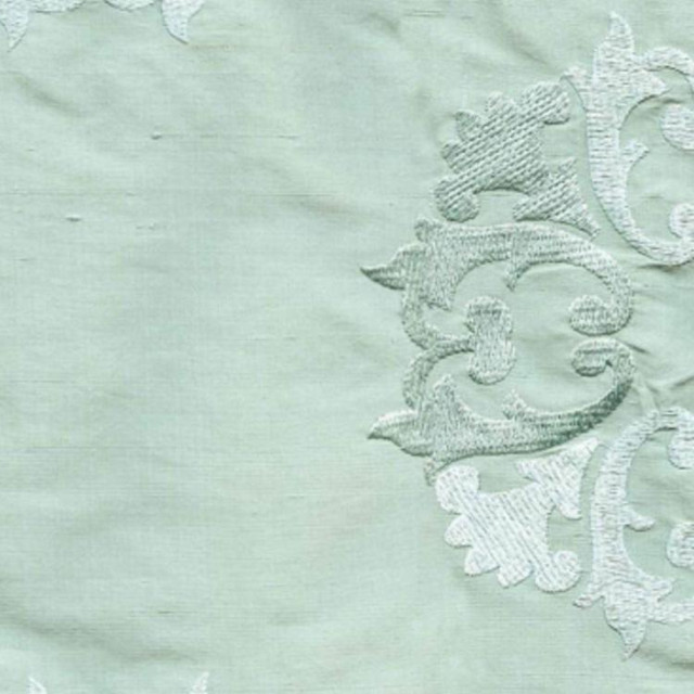 Reunited Teal by RM CoCo Designer Fabric Past, Present, Future - Wesco 100% SILK Horizontal: 11 and Vertical: 12.5 52 - Swanky Fabrics -