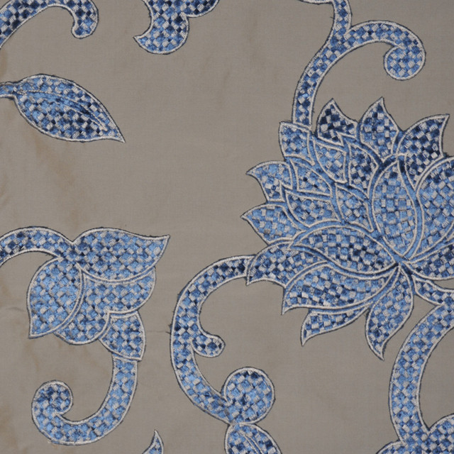Morrison Blue Slate by RM CoCo Designer Fabric Open Mic 100% Polyester Horizontal: 23.6 and Vertical: 15.75 53 - Swanky Fabrics -