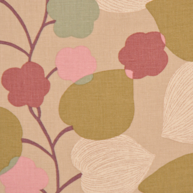 A0387 Fern by RM CoCo Designer Fabric Coventry Blossom 100% LINEN 15000 Horizontal: 27 and Vertical: 25.25 54 - Swanky Fabrics -