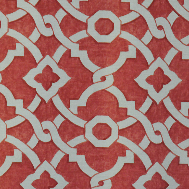 Twist Poppy by RM CoCo Designer Fabric The Print Shop 100% COTTON Horizontal: 13.5 and Vertical: 13.5 54 - Swanky Fabrics -