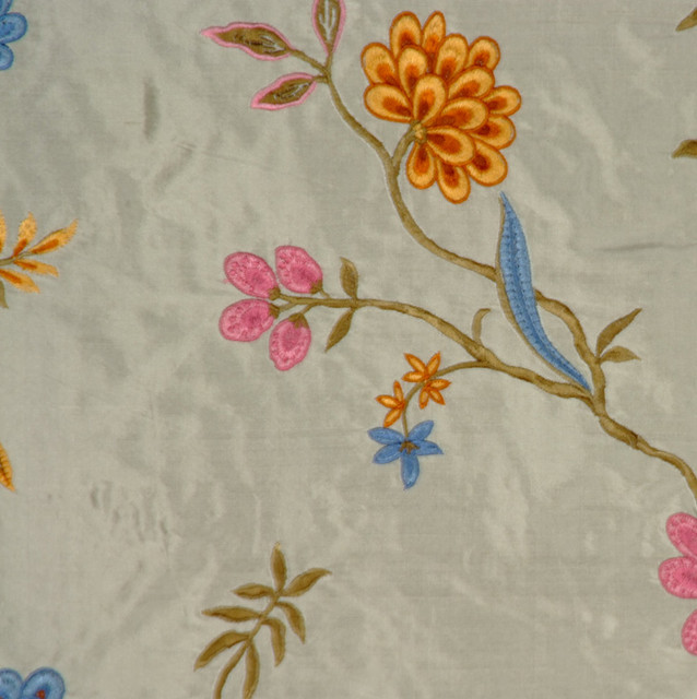W079105 50 by RM CoCo Designer Fabric Vista Breeze 100% Silk Emb: Viscose Horizontal: 33 and Vertical: 14.75 54 - Swanky Fabrics -