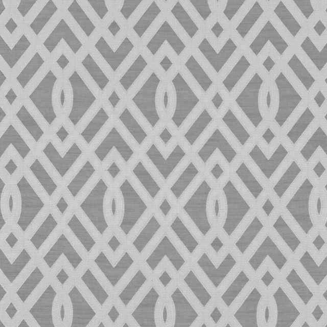 Cambridge C Gray by Europatex Designer Fabric Cambridge 100% Polyester China Horizontal: 7.5" and Vertical: 14" 110" - Swanky Fabrics -