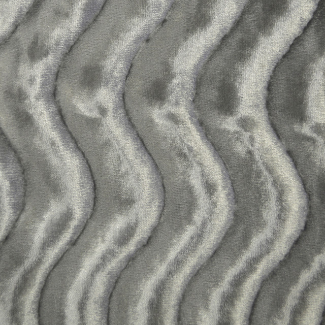 Flatbush Silver by Europatex Designer Fabric Flatbush 100% Polyester China Horizontal: 1.5" and Vertical: N/A 110" - Swanky Fabrics -